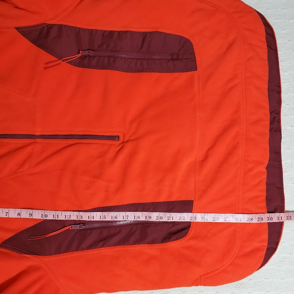 Free People FP Movement Climber Orange Fleece Oversized Jacket‎ Size L